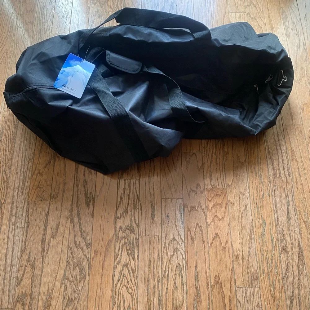 Everest XL 42” Black Duffel Bag NWT Oversized Travel Gym Sports Equipment Canvas